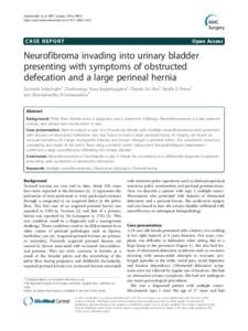 Hernias / Sexual anatomy / Perineal hernia / Surgical oncology / Pelvic exenteration / Pelvic floor / Neurofibroma / Incisional hernia / Urinary bladder / Medicine / Anatomy / Health