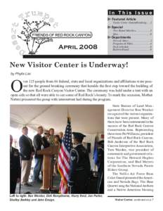 ­I n T h i s I s s u e Featured Article Visitor Center Groundbreaking[removed]Special