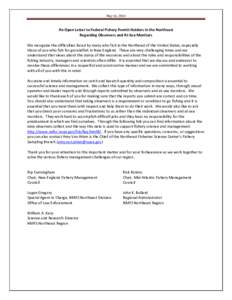 May 16, 2013  An Open Letter to Federal Fishery Permit Holders in the Northeast Regarding Observers and At-Sea Monitors We recognize the difficulties faced by many who fish in the Northeast of the United States, especial