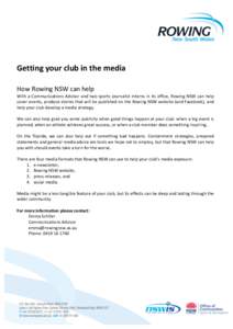   	
   	
   Getting	
  your	
  club	
  in	
  the	
  media	
  	
   	
  