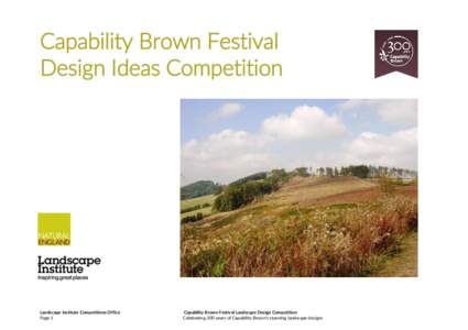 Capability Brown Festival Design Ideas Competition Landscape Institute Competitions Office Page 1