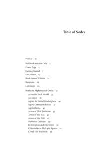Table of Nodes  Preface  xi For Book-readers Only  1 Home Page  5 Getting Started  7