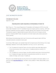 Road transport / Louisiana Department of Transportation and Development / Transportation in Louisiana / Interstate 12 / Interstate 10 / Baton Rouge /  Louisiana / Interstate Highway System / Frontage road / Louisiana / Transport / Types of roads