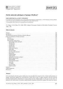 Demosponge / Siliceous sponge / Sponge / Halichondriidae / Calcareous sponge / Hexactinellid / Sclerosponge / Phylogenetics / Homoscleromorpha / Taxonomy / Zoology / Demospongiae