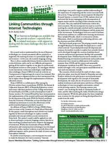 7  Linking Communities through Internet Technologies By Dr. Rodelyn Stoeber
