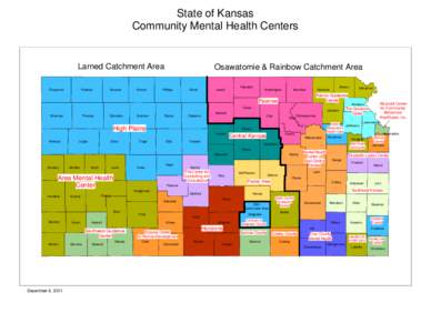 State of Kansas Community Mental Health Centers Larned Catchment Area Cheyenne