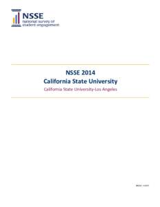 NSSE 2014 California State University California State University-Los Angeles IPEDS: 110592