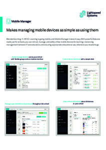 Mobile device management / Alternative education / Distance education / MLearning / Simulation / Bring your own device / Lightspeed Systems / Mobile device / Mobile application management / Technology / Mobile computers / Education