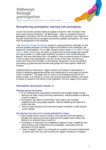 Strengthening participation final test