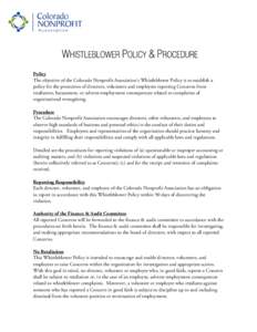 Microsoft Word - Whistleblower Policy.doc