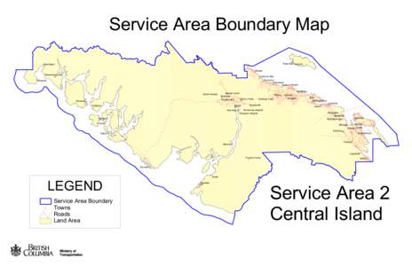 Service Area Boundary Map # #  False Bay Lasqueti