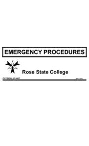 EMERGENCY PROCEDURES Rose State College PHYSICAL PLANT[removed])