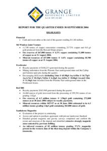 Microsoft Word[removed]Quarterly Report 30 Sep 04.doc