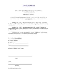 [removed]ordinance Sewer Agreement Middletown