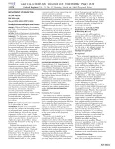 Case 1:12-cvABJ Document 10-8 FiledPage 1 ofFederal Register / Vol. 73, NoMonday, March 24, Proposed Rules  DEPARTMENT OF EDUCATION