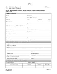 Microsoft Word - CAD Form[removed]CAD authorised logbook assessor application