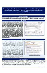 Infectious diseases / Medical informatics / Epidemiology / Microbiology / Control of Communicable Diseases Manual / Global Infectious Disease Epidemiology Network / Disease / Medicine / Health / Biology