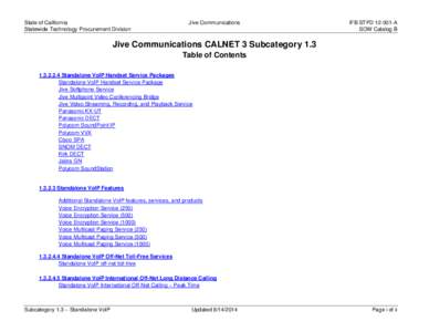 State of California Statewide Technology Procurement Division Jive Communications  IFB STPD[removed]A