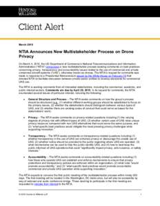 NTIA Announces New Multistakeholder Process on Drone Privacy
