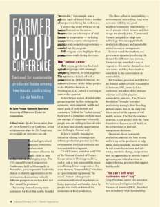 FARMER  CO-OP CONFERENCE  Demand for sustainably