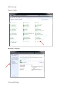 Win7	
  Firewall	
   	
   Control	
  Panel	
  >	
  	
     Windows	
  Firewall	
  >	
  	
  