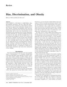 Review  Bias, Discrimination, and Obesity