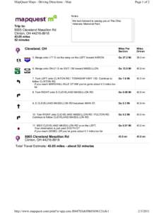 MapQuest Maps - Driving Directions - Map  Page 1 of 2 Notes