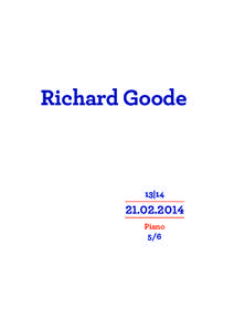 Richard Goode  13|[removed]Piano