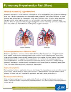 Pulmonary Hypertension Fact Sheet