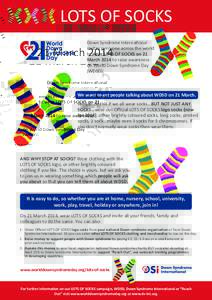 Loose socks / Down syndrome / Bobby sock / Clothing / Socks / World Down Syndrome Day
