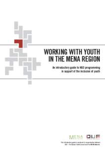 WORKING WITH YOUTH IN THE MENA REGION An introductory guide to NGO programming in support of the inclusion of youth  ME N A