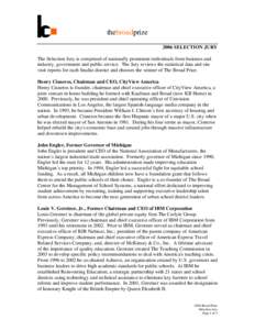 Louis V. Gerstner /  Jr. / United States / Henry Cisneros / Computing / Rod Paige / Andy Stern / John Engler / Service Employees International Union / Gerstner / Change to Win Federation / Economy of the United States / American Express