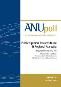 poll Public Opinion Towards Rural & Regional Australia Results from the ANU Poll Professor Ian McAllister Research School of Social Sciences