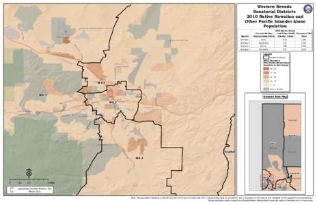 Western Nevada Senatorial Districts 2010 Native Hawaiian and Other Pacific Islander Alone Population Dis t rict