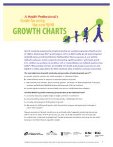 Growth monitoring and promotion of optimal nutrition are essential components of health care for all children. Monitoring a child’s growth helps to confirm a child’s healthy growth and development or identify early a