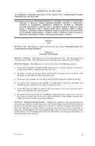 ORDINANCE NO. SP-1369, S-2004 AN ORDINANCE AMENDING SECTIONS OF THE QUEZON CITY COMPREHENSIVE ZONING ORDINANCE NO. SP-918, S-2000