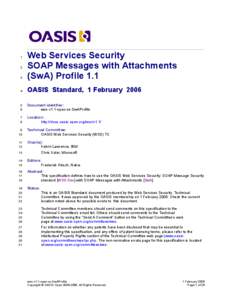 3  Web Services Security SOAP Messages with Attachments (SwA) Profile 1.1