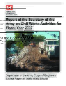 REPORT OF THE SECRETARY OF THE ARMY ON CIVIL WORKS ACTIVITIES FOR FISCAL YEAR 2002