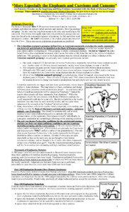 “More Especially the Elephants and Cureloms and Cumoms” An Extensive Treatise on the Surprising and Deep Evidence Associated with this Book of Mormon Passage Greetings! You’re invited to read the four page Abstract Overview, but just skim or skip the rest due to length