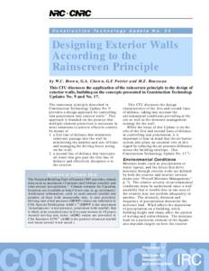 Designing Exterior Walls According to the Rainscreen Principle