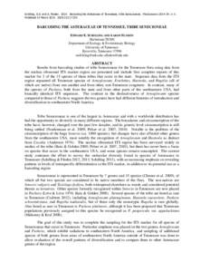 Schilling, E.E. and A. FlodenBarcoding the Asteraceae of Tennessee, tribe Senecioneae. Phytoneuron: 1–5. Published 14 MarchISSN 2153 733X BARCODING THE ASTERACEAE OF TENNESSEE, TRIBE SENECIONEAE 