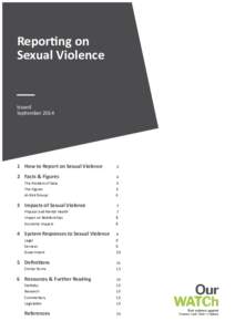 Reporting on Sexual Violence Issued September 2014