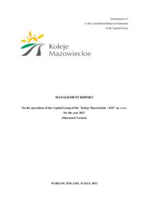 Polish State Railways / Law / Limited liability company / Polish law / Corporations law / Koleje Mazowieckie / Board of directors / Masovian Voivodeship / Business law / Business / Private law
