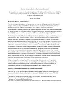 STATE OF CALIFORNIA SEA-LEVEL RISE GUIDANCE DOCUMENT Developed by the Coastal and Ocean Working Group of the California Climate Action Team (CO-CAT), with science support provided by the Ocean Protection Council’s Scie