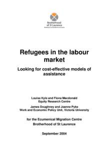 Population / Refugee / Brotherhood of St Laurence / Job Services Australia / Human migration / Human geography / United Nations High Commissioner for Refugees Representation in Cyprus / Forced migration / Right of asylum / Demography