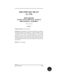 PRELIMINARY DRAFT No[removed]PREPARED BY LEGISLATIVE SERVICES AGENCY 2004 GENERAL ASSEMBLY