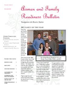 VOLUME 2, ISSUE 12  Airmen and Family Readiness Bulletin  DECEMBER 2007