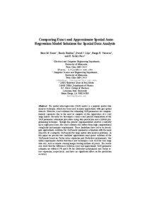 Comparing exact and approximate spatial auto-regression model solutions for spatial data analysis