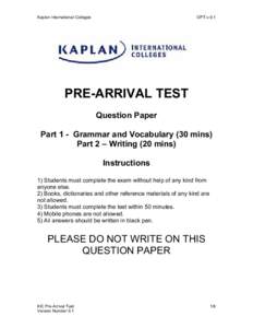 Microsoft Word - KIC Pre-Arrival Test - All programmes v.9.1.doc