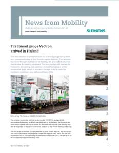 Media Service from Siemens Mobility | : First broad gauge Vectron arrived in Finland